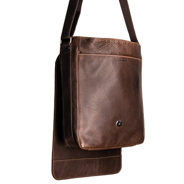 Leather Messenger Bag | Brown Crossbody Bag | Handmade in