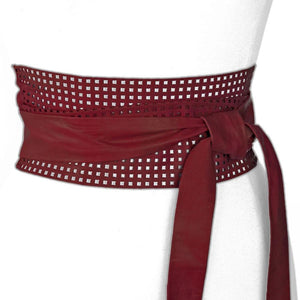 DESIREE Wrap Belt – Burgundy-Rimanchik