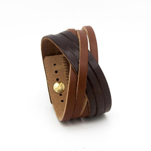 ORLEANS Cuff - Chocolate Brown and Tan-Rimanchik