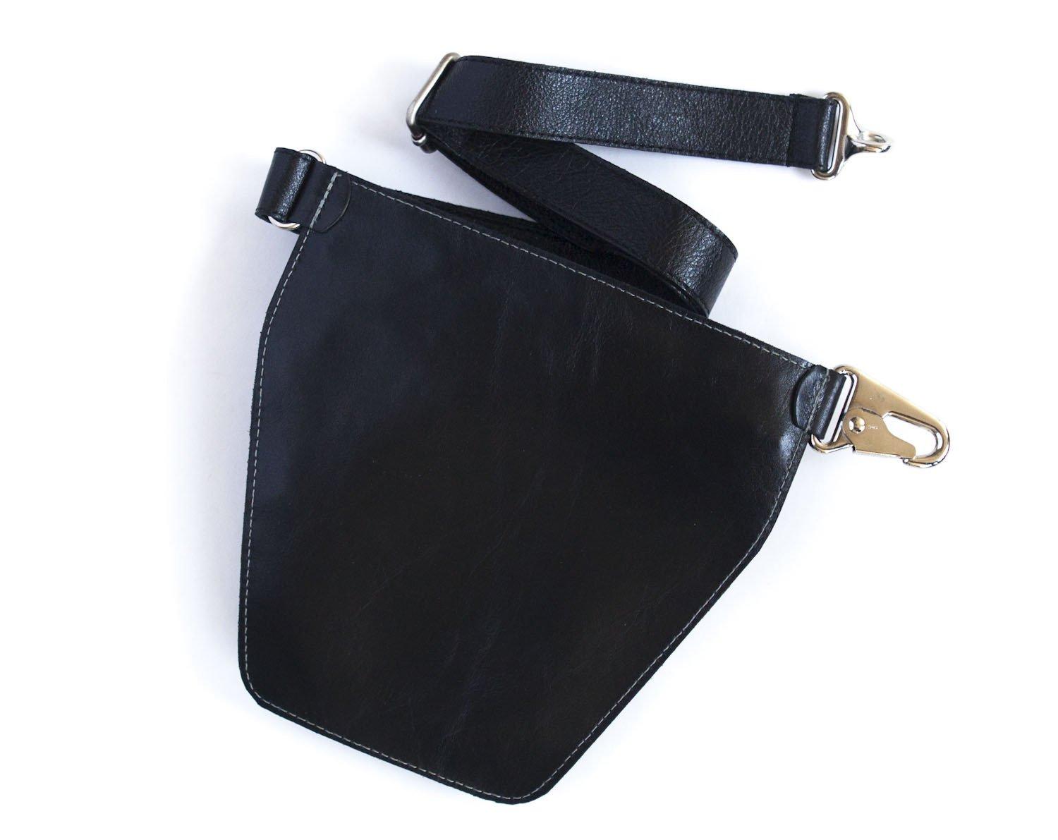Black leather fanny pack | Mens, Womens waist pouch | Made in Montreal ...