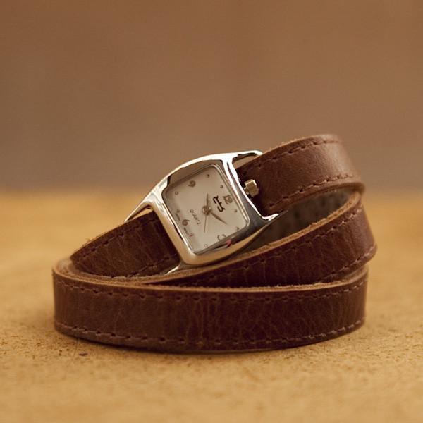 Leather wrap 2025 watch womens